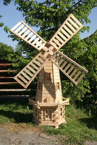Wooden Garden Windmills