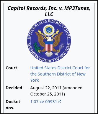 MP3tunes Lawsuit