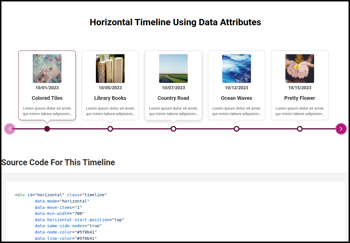 Vanilla Timeline